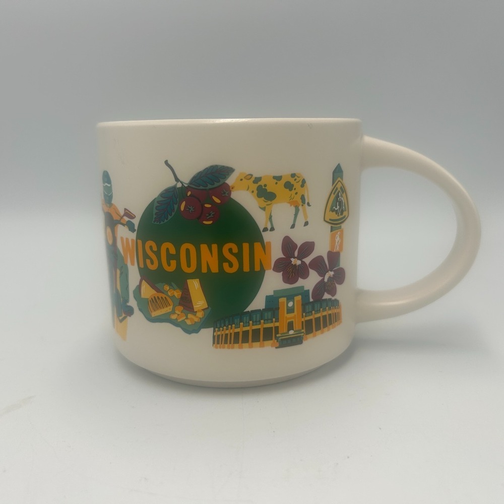 Starbucks Mug Wisconsin Discovery Series Coffee Tea 14oz Cheese Dairy Hodag 2024